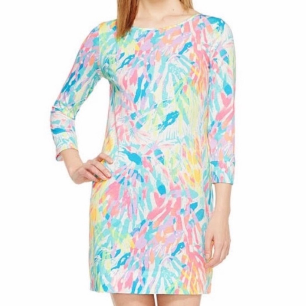 Lilly Pulitzer Multicolor Dress 3/4 sleeves - like new